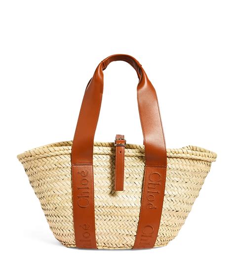 chloe raffia tote